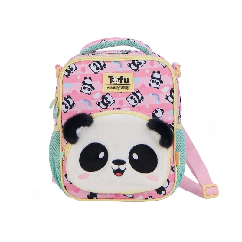 lancheira escolar xeryus petit panda tofu 7,5l rosa (mp)
