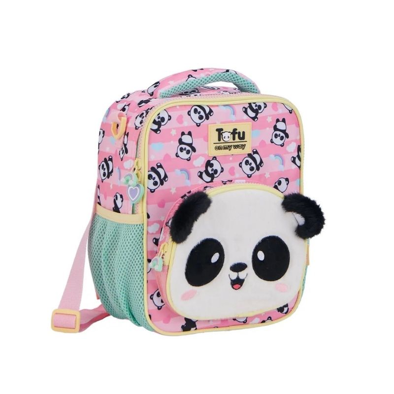 lancheira escolar xeryus petit panda tofu 7,5l rosa (mp)
