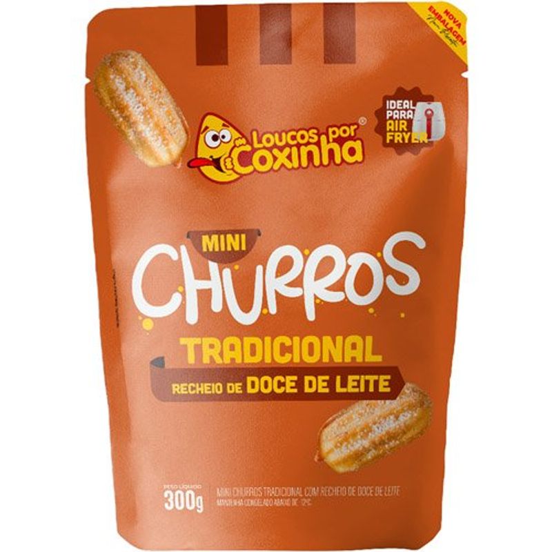 mini churros doce de leite loucos por coxinha 300g