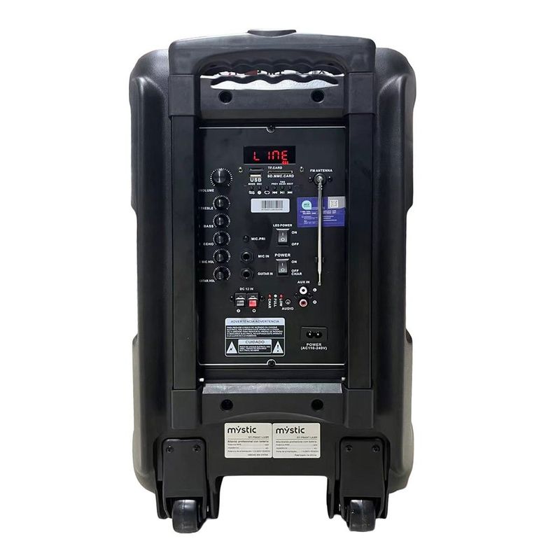 caixa de som amplificada mystic 12" bluetooth com microfone sem fio (mp)