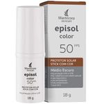 protetor solar facial episol color stick fps50 médio escuro 18g