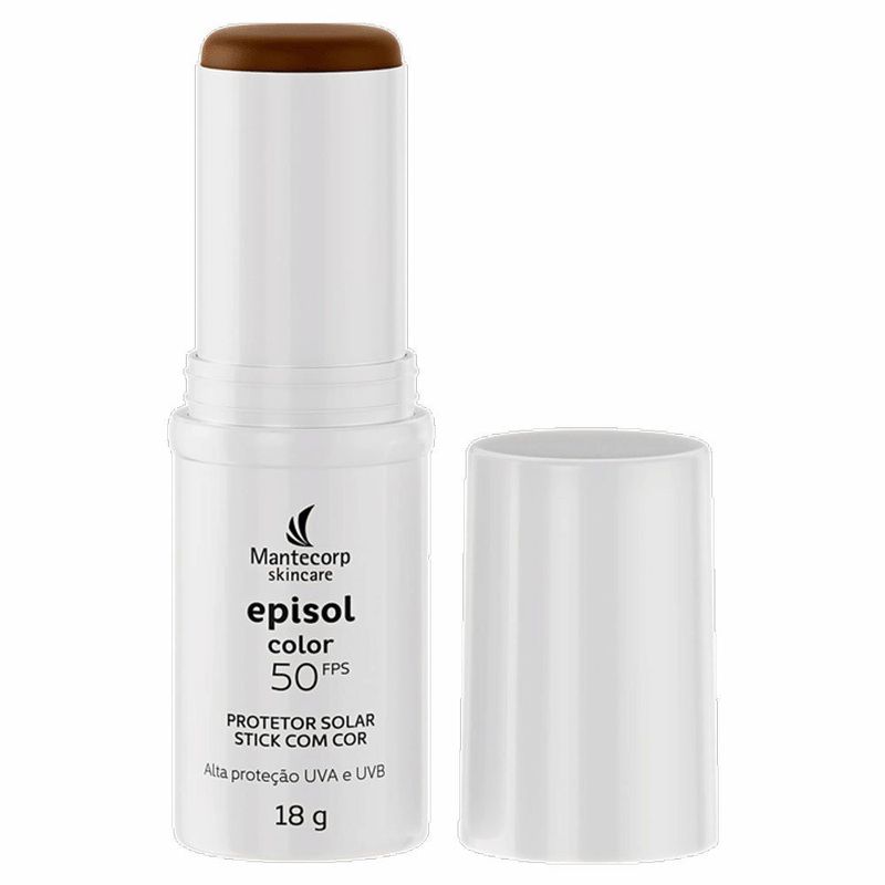 protetor solar facial episol color stick fps50 médio escuro 18g