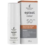protetor solar facial episol color stick fps50 médio 18g