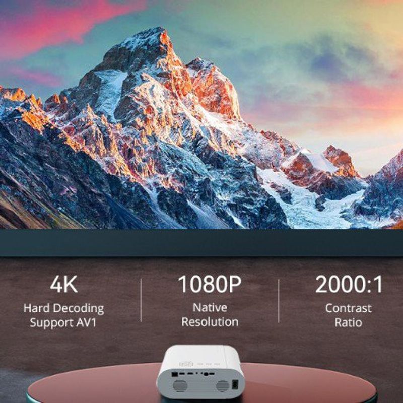 projetor colpoint android 11 wi-fi 6 4000 lúmens com suporte 4k branco l007a e-bi