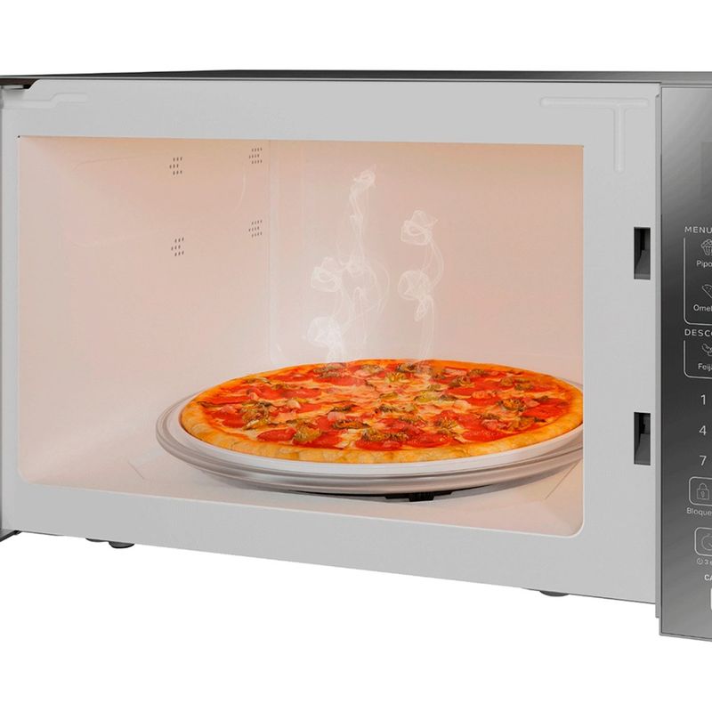 micro-ondas consul 32 litros espelhado menu fácil cinza cms46ar