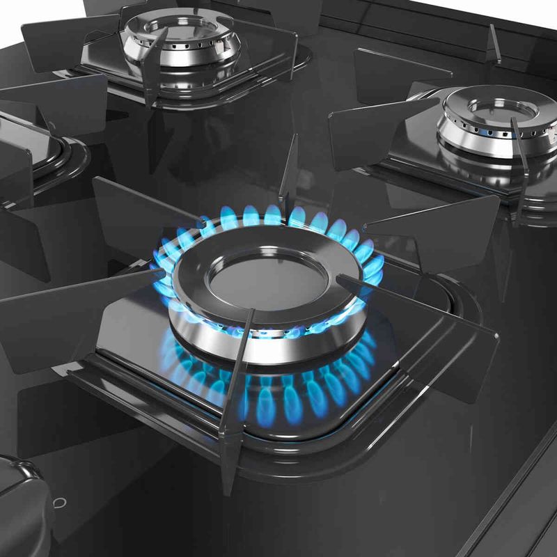 fogão 4 bocas mueller automático gás preto mfv4bb