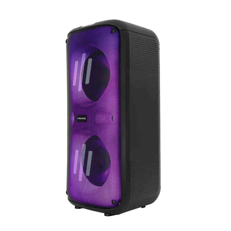 caixa de som amplificada frahm lumi tower 670w preto