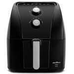 fritadeira britânia air fryer 5,5 litros preto e inox bfr50