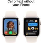 apple watch se gps com pulseira branca 40mm a-bi