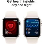 apple watch se gps com pulseira branca 40mm a-bi