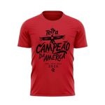 camiseta masculina flamengo braziline tetra libertadores vermelho gg (mp)