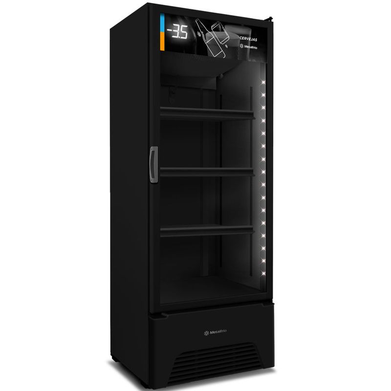 cervejeira metalfrio 576 litros vertical expositora 127v preto vn50ahb008