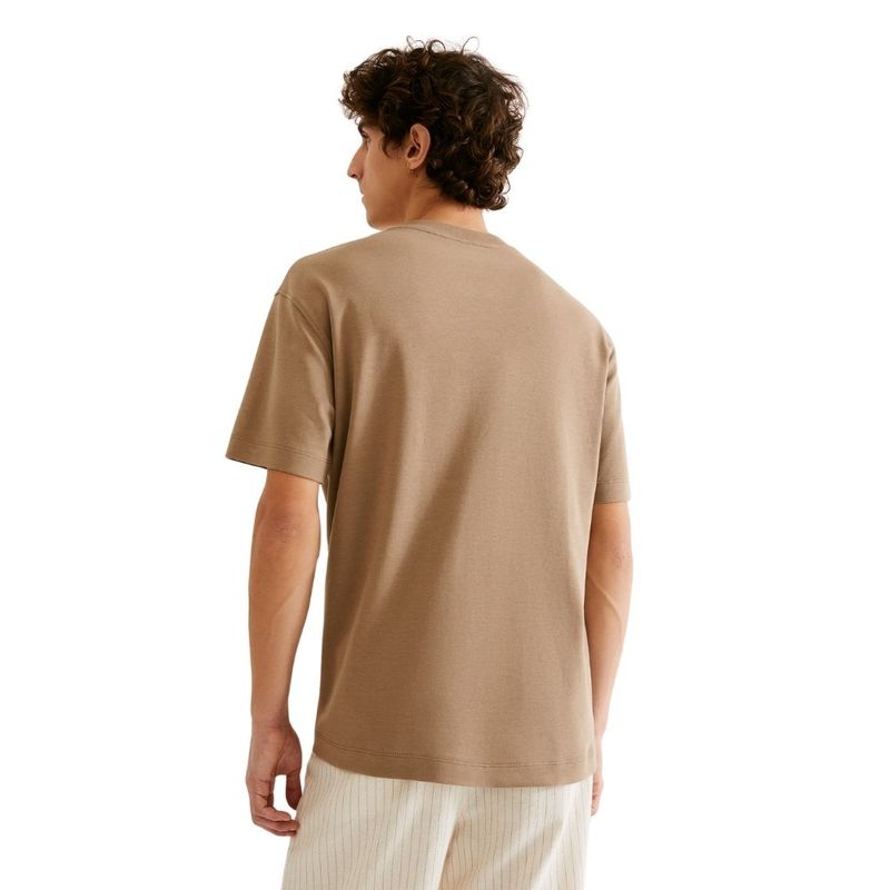 camiseta masculina hering malha tech antiodor 100% algodão marrom g (mp)