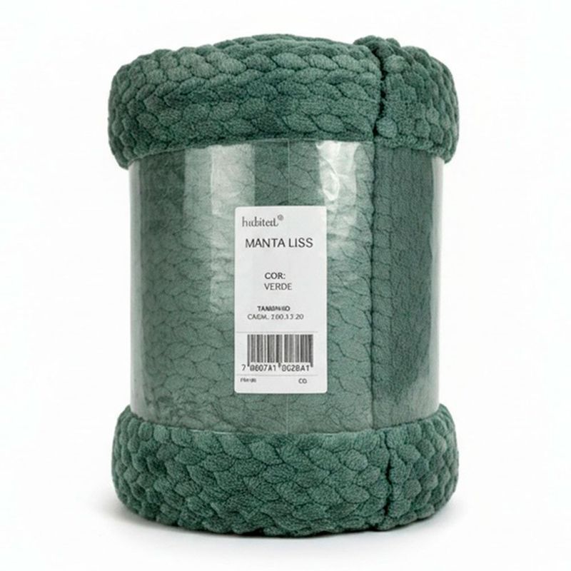 manta casal habitat liss 200x220cm verde (mp)