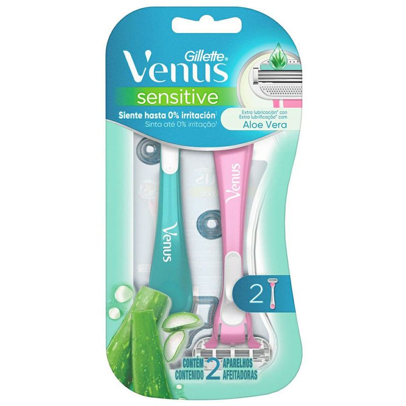 aparelho de depilar gillette venus sensitive 2 unidades