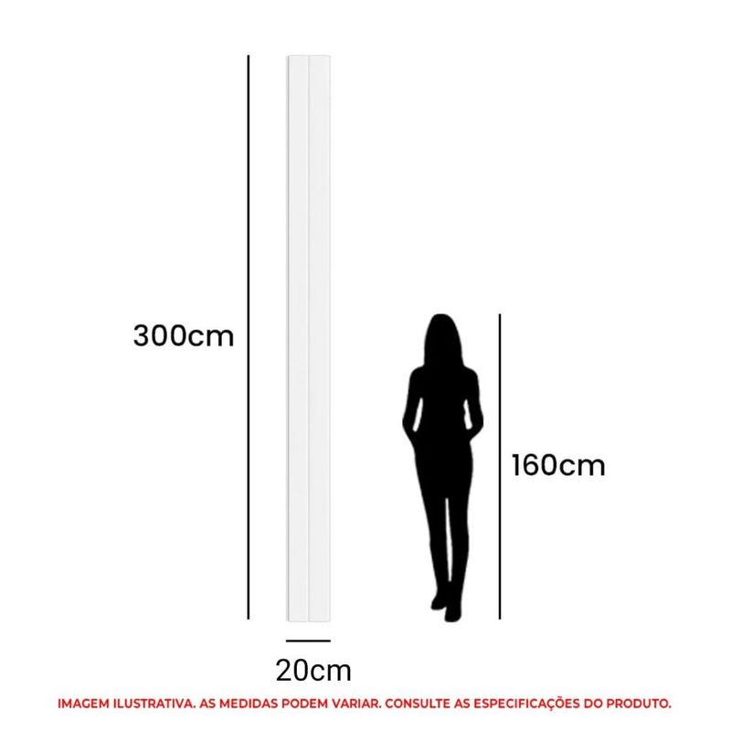 forro pvc canelado 3m 8mm peça 0,6m² plasmeg branco (mp)