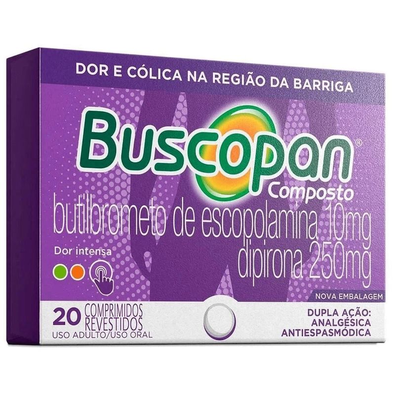 buscopan composto 10+250mg 20 comprimidos
