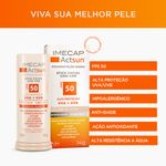 protetor solar facial stick fps50 imecap actsun toque seco tom 1.0 claro