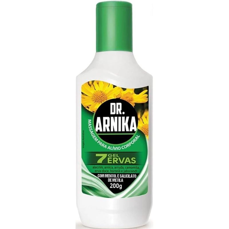 gel para masssagem corporal dr. arnika 7 ervas 200g healthy do brasil