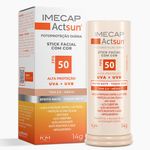 protetor solar facial stick fps50 imecap actsun toque seco tom 2.0 médio