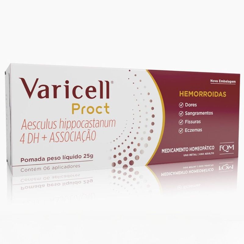 varicell proct pomada 25g+ 6 aplicadores fqm