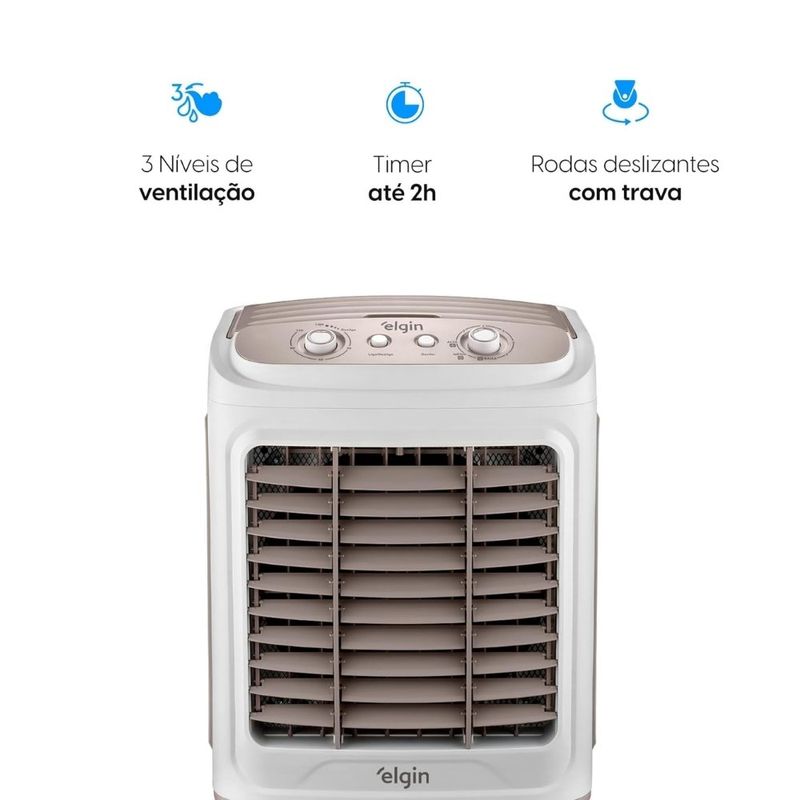 climatizador de ar elgin 45l big air 127v cinza e branco (mp)