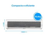 cortina de ar elgin 150cm com controle 220v branco cad3015-2 (mp)