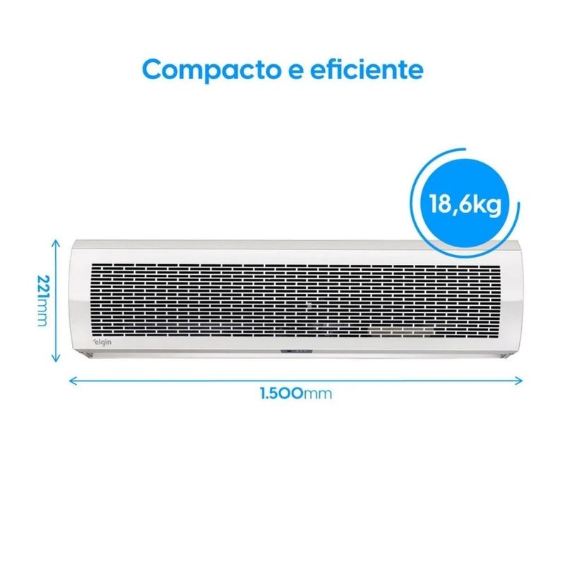 cortina de ar elgin 150cm com controle 220v branco cad3015-2 (mp)