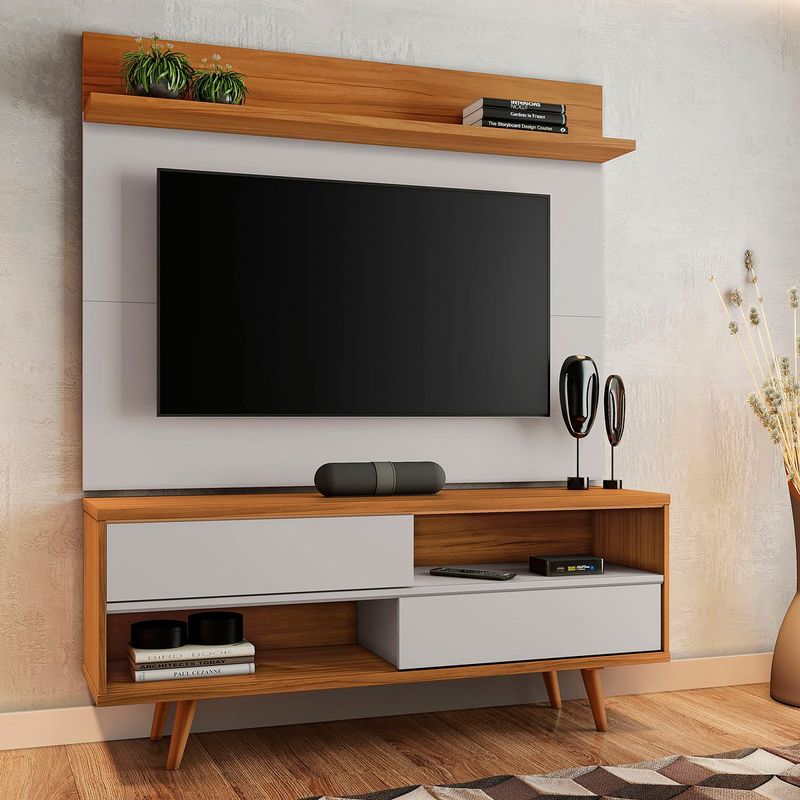 painel para tv até 50" notável freijó e off white nt1185