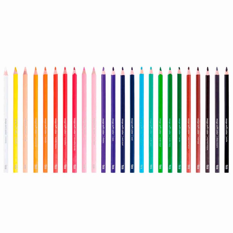 lápis de cor tris mega soft color com 24 unidades 678252