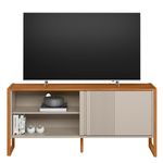 rack para tv até 55" linea gold brasil nature e off white
