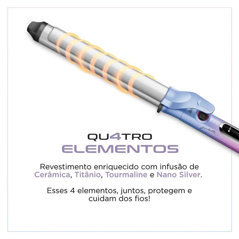 modelador mondial by juliette bivolt azul e rosa mc-ju-03