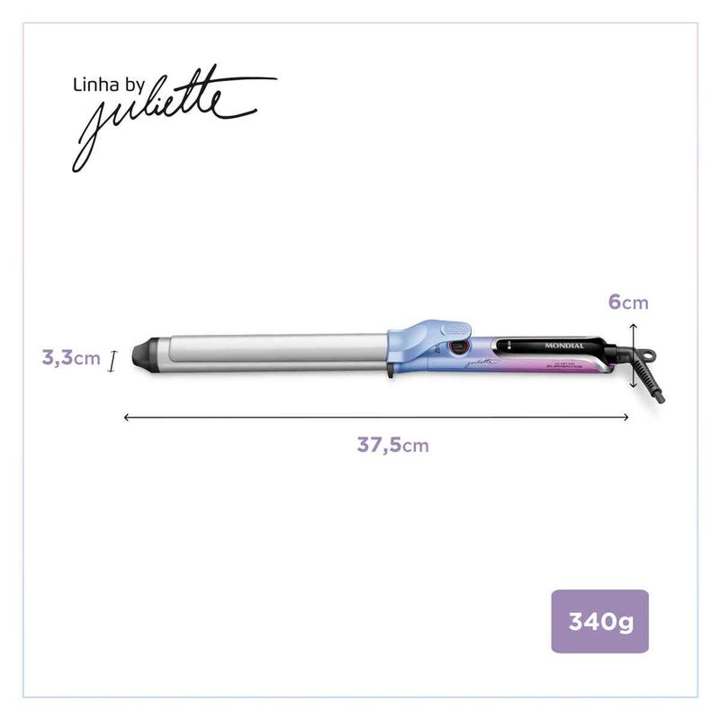 modelador mondial by juliette bivolt azul e rosa mc-ju-03