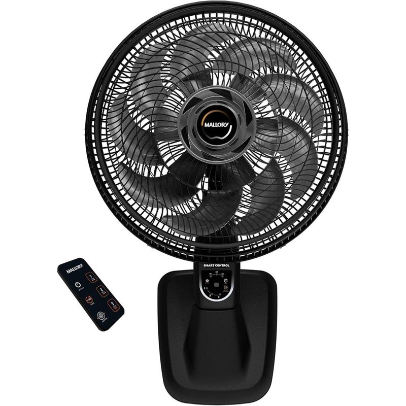 ventilador de parede mallory smart control 40cm preto