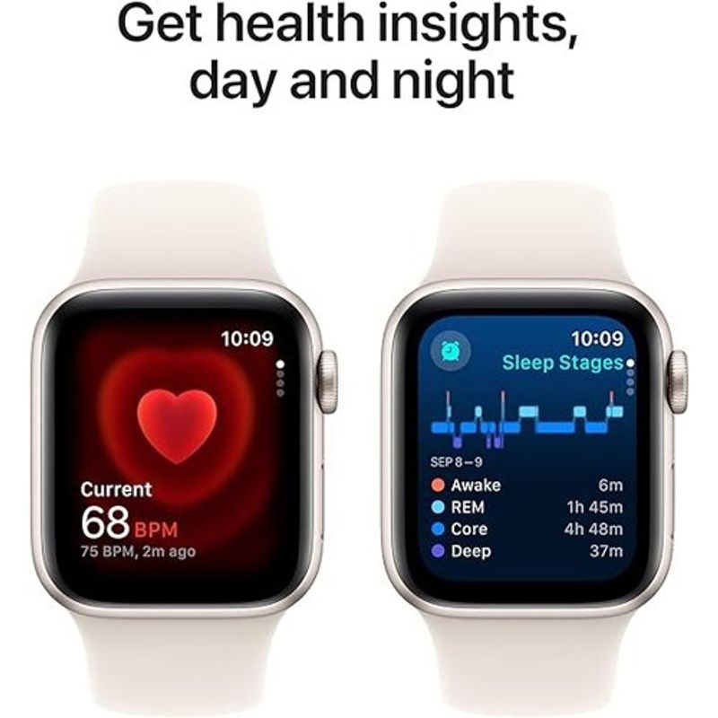 apple watch se gps com pulseira branca 40mm a-bi