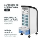 climatizador de ar itatiaia 4l com controle 4 em 1 127v branco (mp)