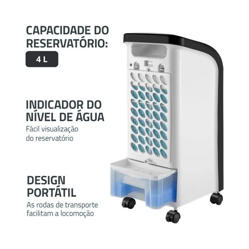 climatizador de ar itatiaia 4l com controle 4 em 1 127v branco (mp)