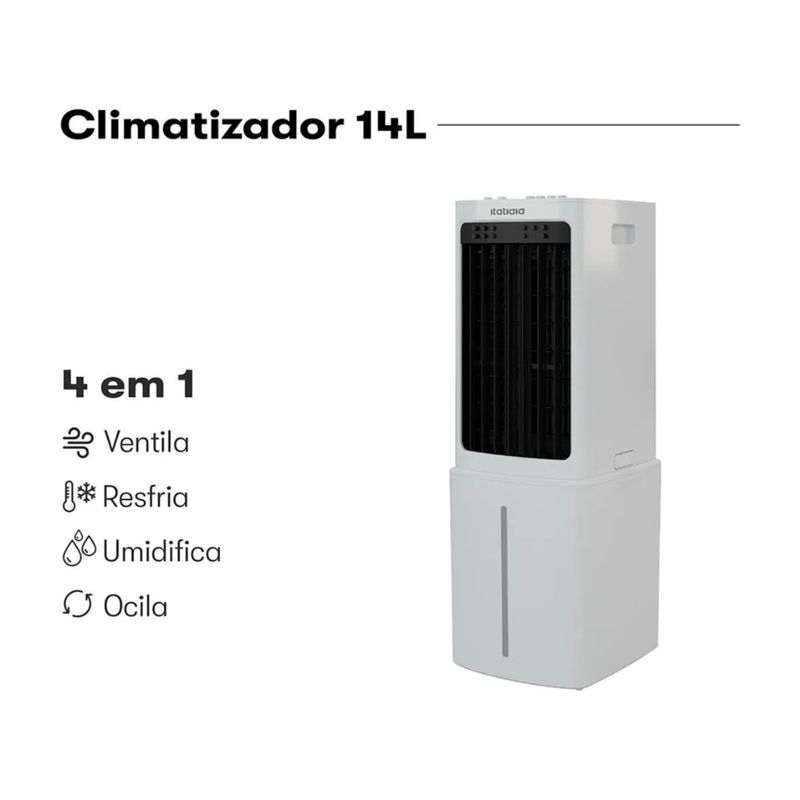 climatizador de ar itatiaia 14l 4 em 1 127v branco (mp)