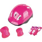 patins triline com kit de segurança fênix rosa tl-01r