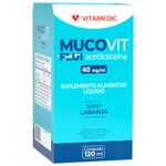 mucovit flui acetilcisteína 40mg/ml 120ml sabor laranja vitamedic