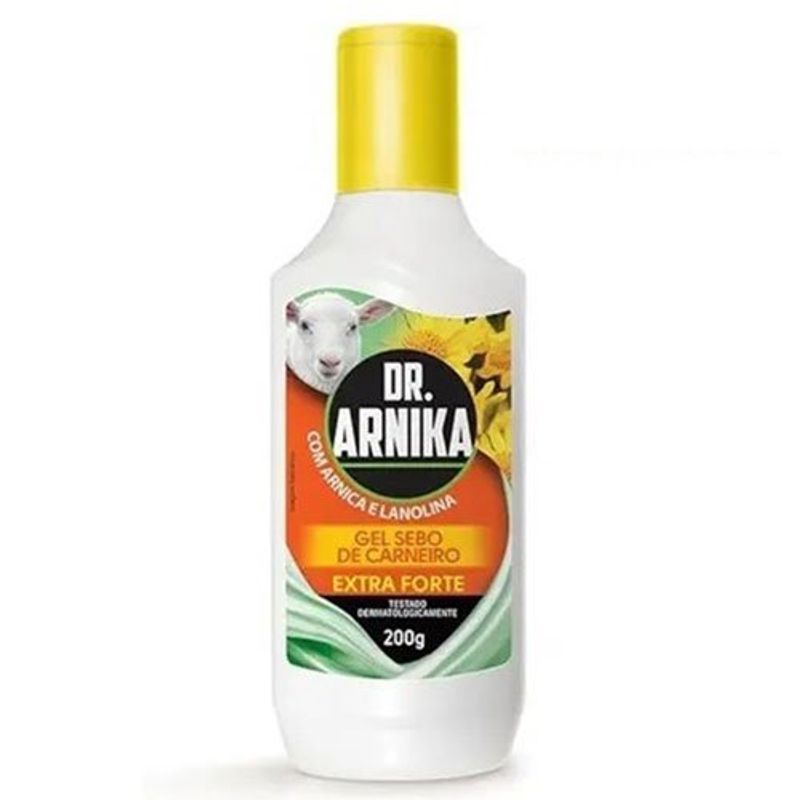 dr. arnika gel sebo de carneiro extra forte 200g healthy do brasil