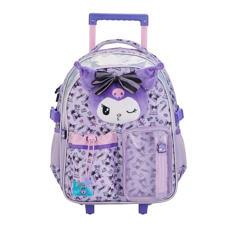 mochila de rodinhas xeryus kuromi tween 43cm 16110 (mp)