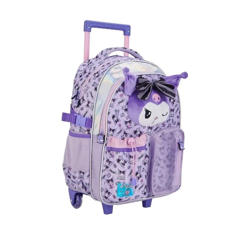 mochila de rodinhas xeryus kuromi tween 43cm 16110 (mp)