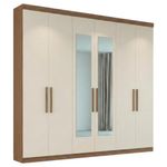 guarda-roupa 6 portas 2 gavetas herval com espelho ph18044
