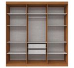 guarda-roupa 6 portas 2 gavetas herval com espelho ph18044
