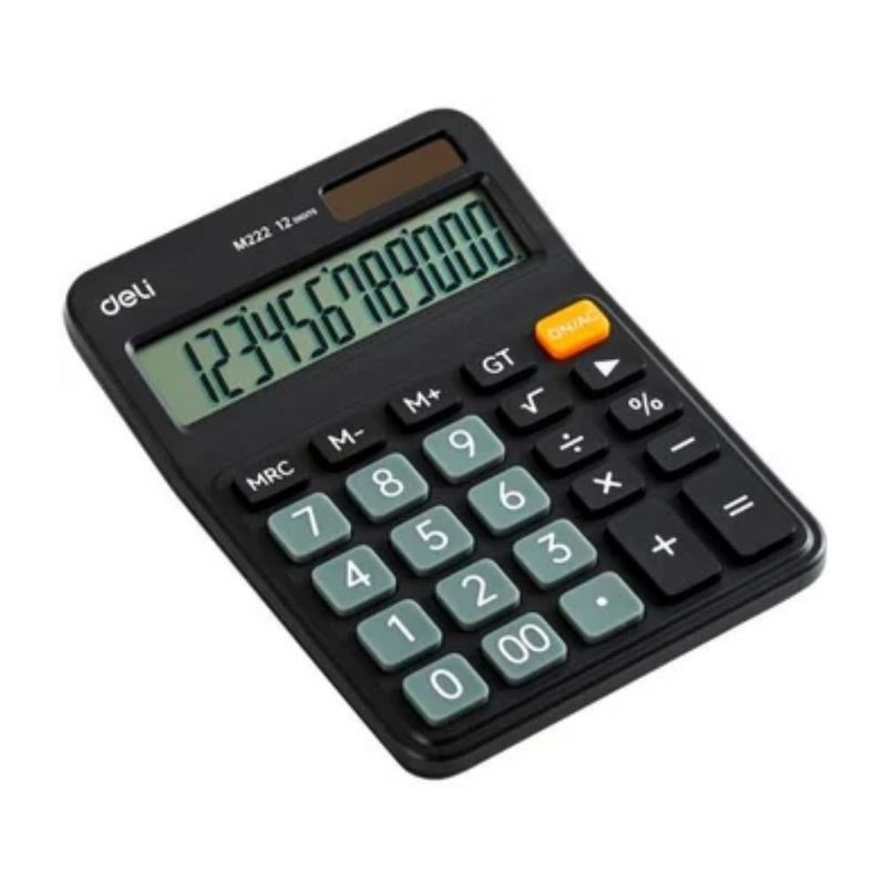 calculadora deli classic 12 dígitos preto 4090 (mp)