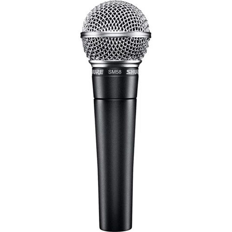 microfone vocal dinâmico profissional xlr shure preto sm58-lc a-bi