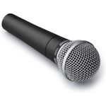 microfone vocal dinâmico profissional xlr shure preto sm58-lc a-bi