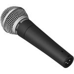 microfone vocal dinâmico profissional xlr shure preto sm58-lc a-bi