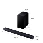 soundbar 2.1 canais suwoofer b-series samsung hw-b450f